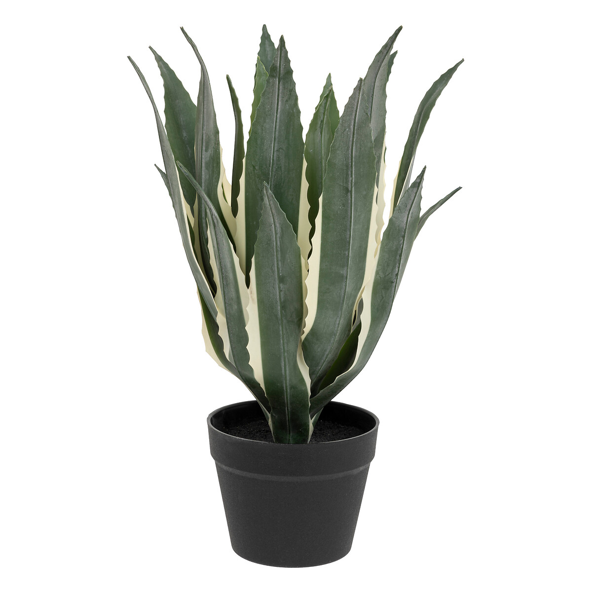 Agave artificial Maceta negra, H.55 cm Verde