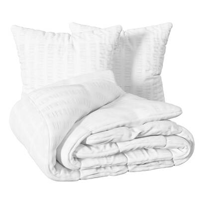 Juego de cama de 3 piezas "irhia" blanco, 260x240 cm