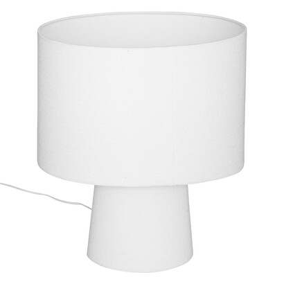 L&aacute;mpara de tela "eira" blanco, h.45 cm