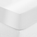 Sábana ajustable "Isadora", satén Blanco, 140x190 cm Blanco