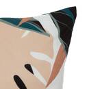 Cojín decorativo de interior y exterior DEYO con estampado de hojas azul pato 35 x 75 cm - Poliéster Azul pato