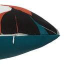 Cojín decorativo de interior y exterior DEYO con estampado de hojas azul pato 35 x 75 cm - Poliéster Azul pato