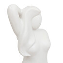 Estatua de mujer "Soleya" Cerámica, Blanco, H.28 cm Blanco