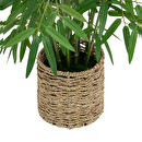 Bambú artificial, maceta natural H. 100 cm Verde