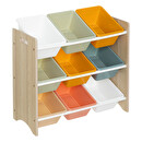 Mueble de almacenamiento infantil "Iduna" Multicolor, 9 cubetas Multicolor