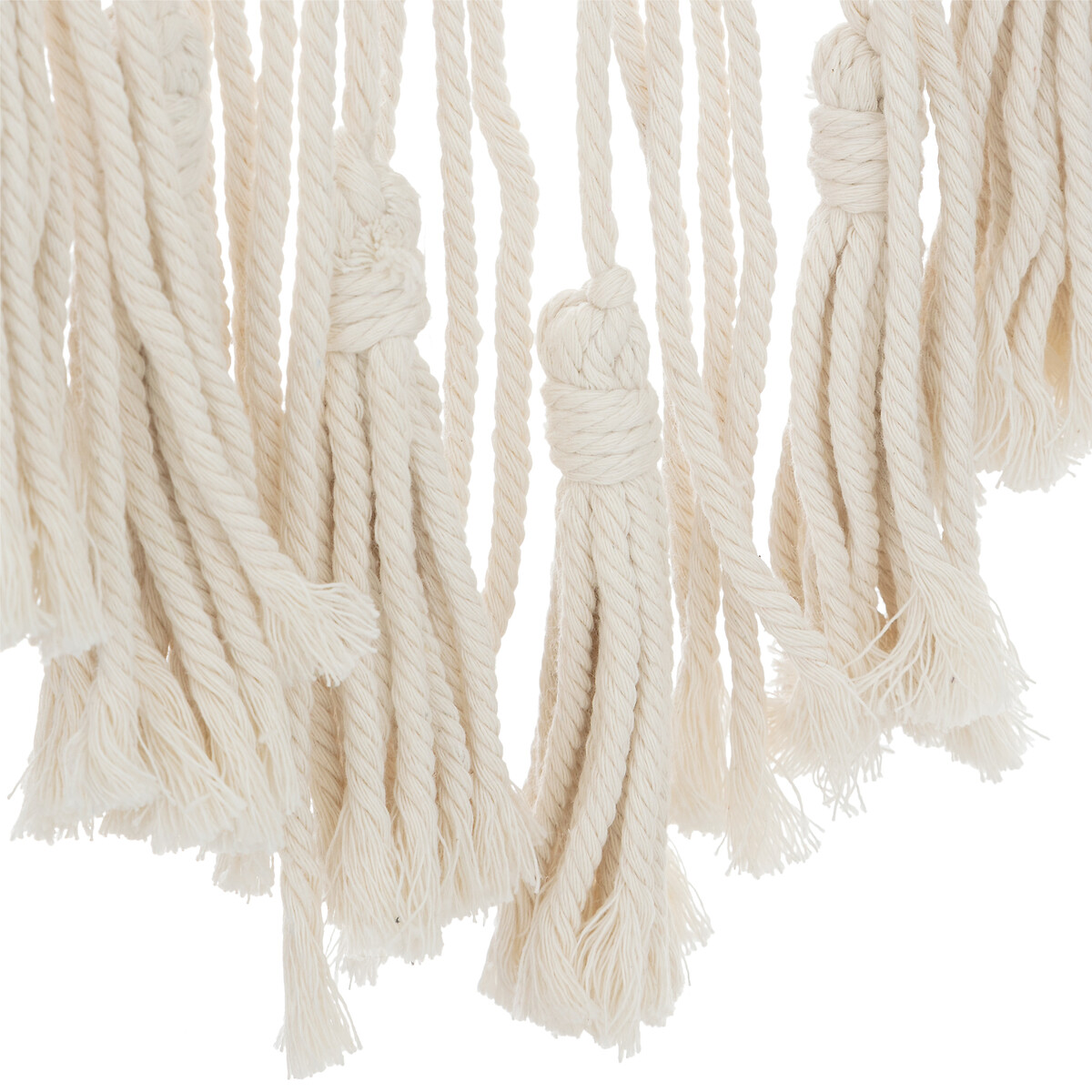 Decoraci&oacute;n de pared "Soline" Macram&eacute;, Blanco, 36x77 cm Blanco
