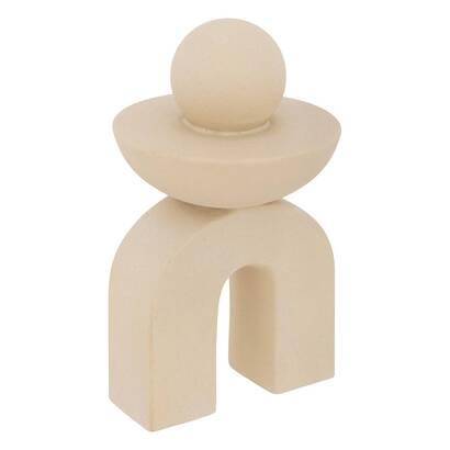 Decoraci&oacute;n org&aacute;nica para colocar "wavy bliss" cer&aacute;mica, beige, h.18 cm