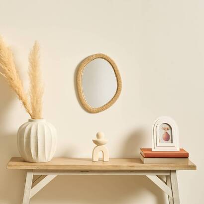 Decoraci&oacute;n org&aacute;nica para colocar "wavy bliss" cer&aacute;mica, beige, h.18 cm