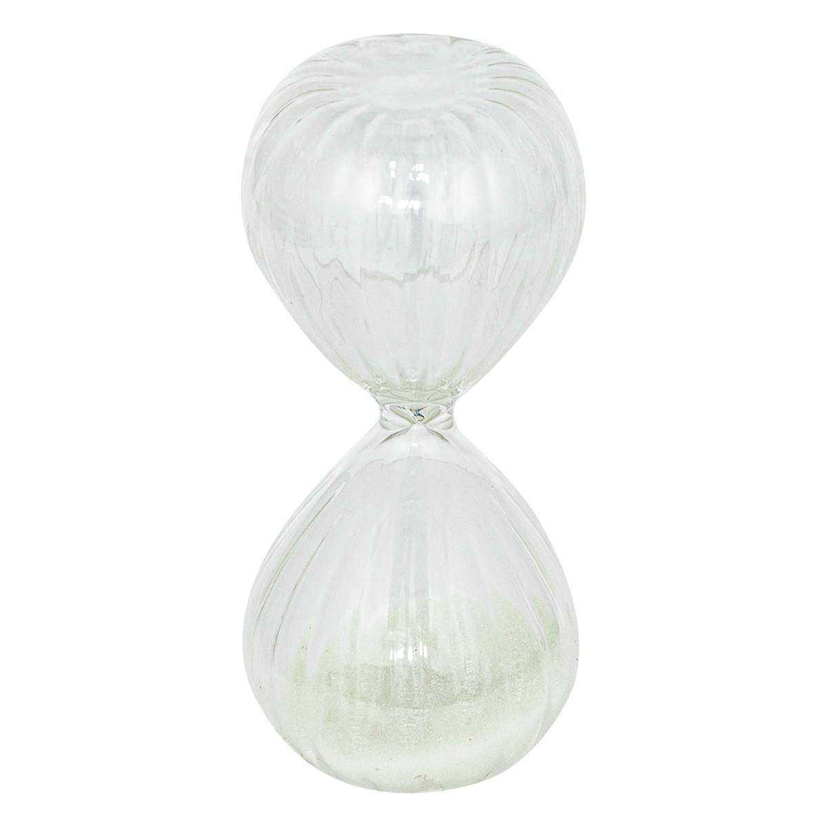 Juego de 3 relojes de arena con soporte de madera Vidrio, H.10/12/14 cm Multicolor