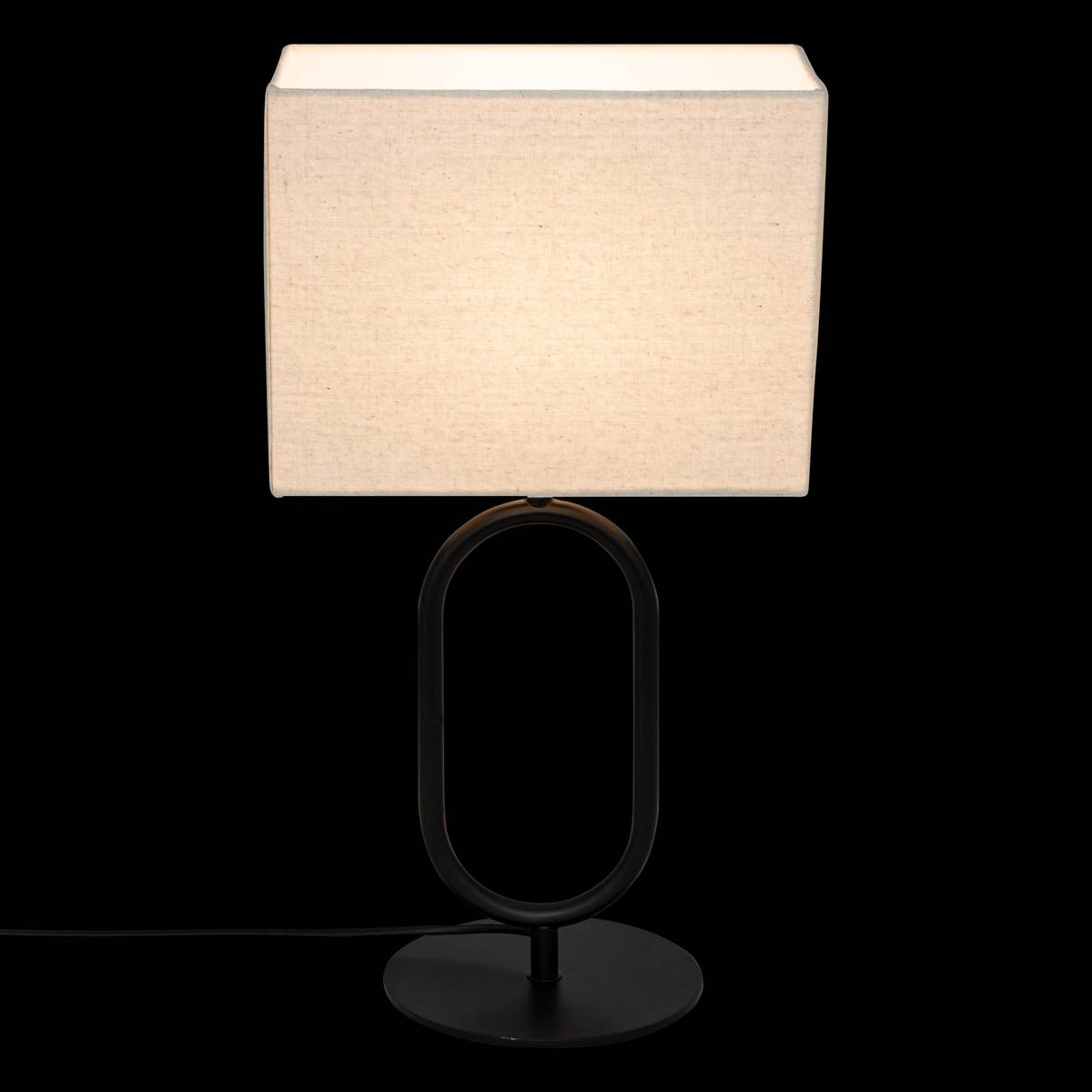 L&aacute;mpara de mesa "Alec" Metal negro, H.52 cm Negro