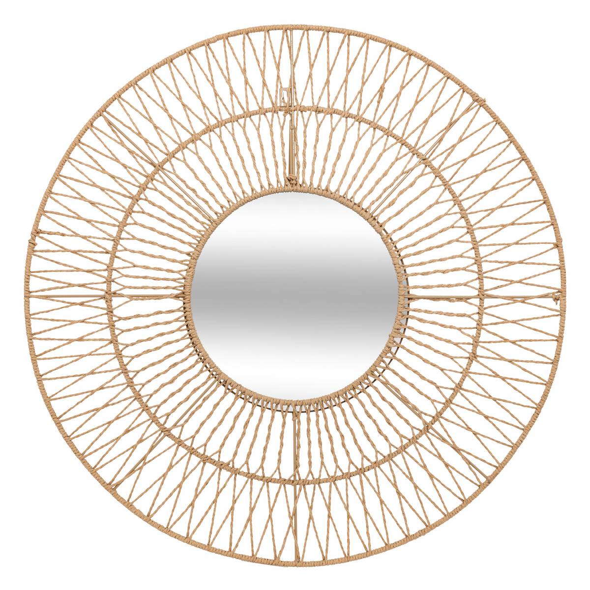 Espejo con cuerda 'Millie' Beige, H.75 cm Beige