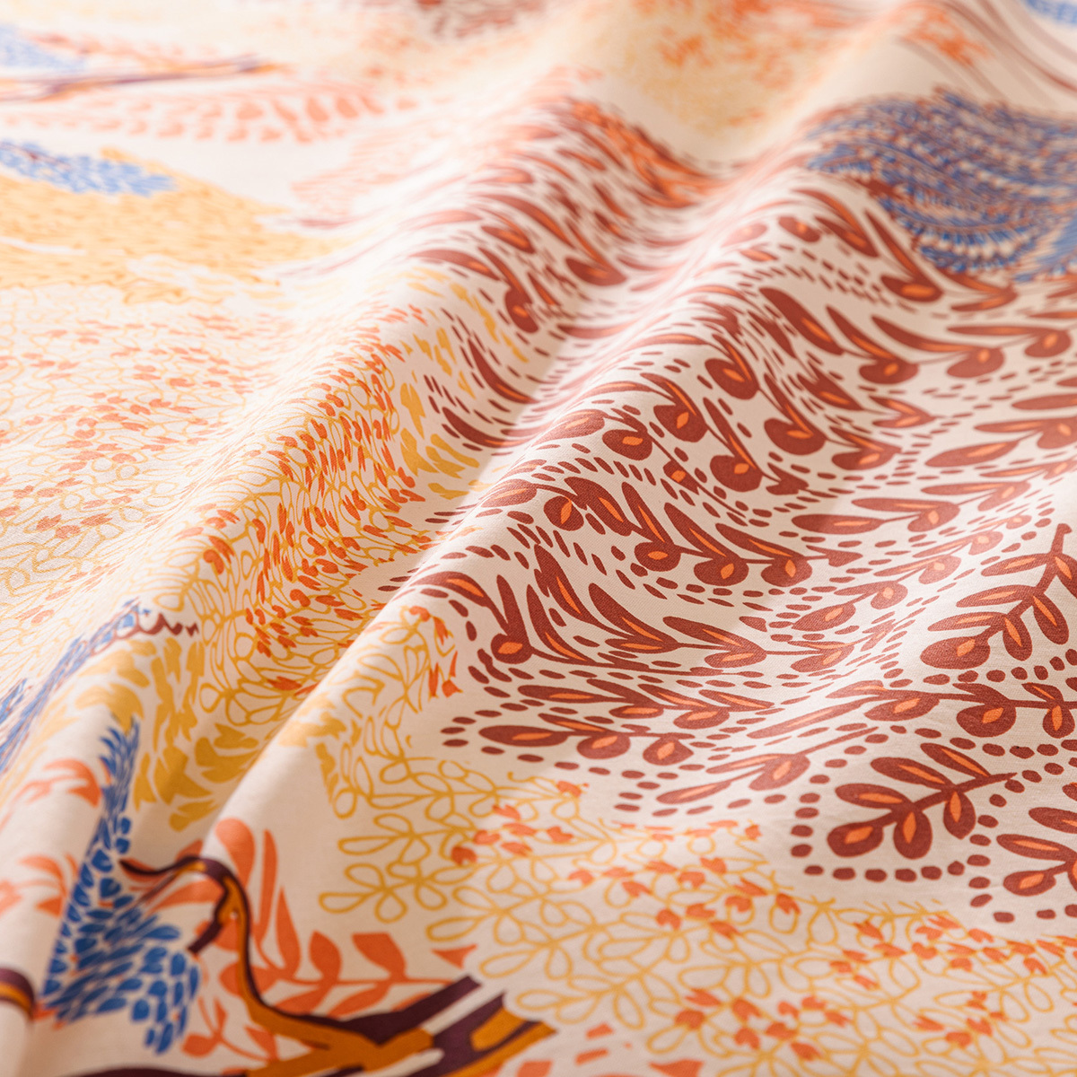 Juego de cama de 3 piezas estampado "Walaa" Beige, 240x220 cm Beige
