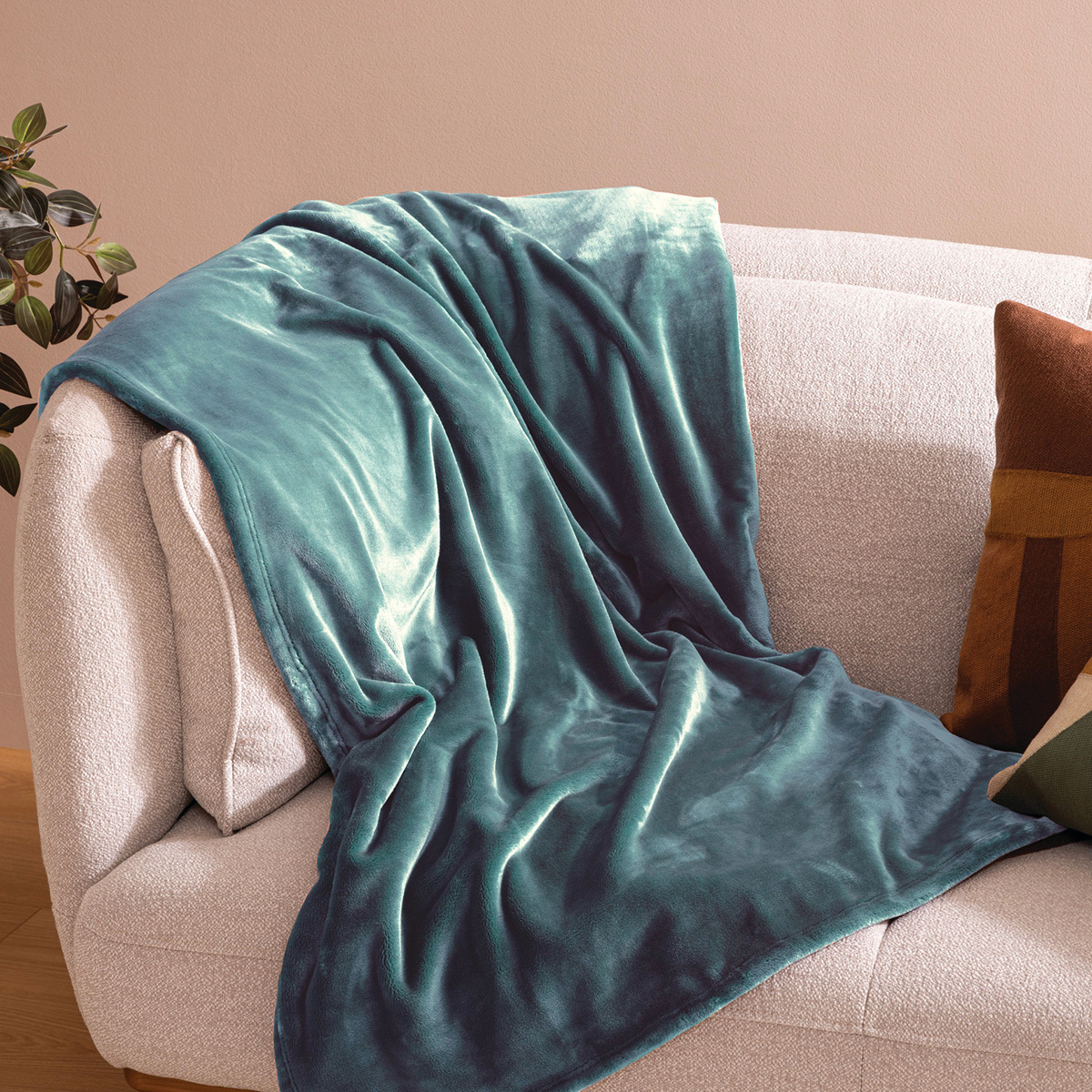 Manta de franela "Cuddly" Azul, 180x230 cm Azul claro