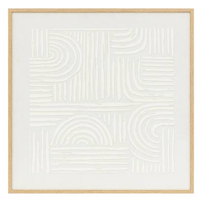 Decoraci&oacute;n de pared 3d 'kaya' blanco, 60x60 cm