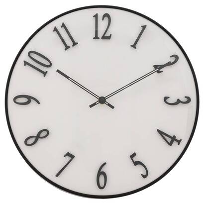 Reloj en relieve "edgar" blanco, d.35 cm