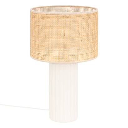 L&aacute;mpara de cer&aacute;mica "tylia" blanco, h.47 cm