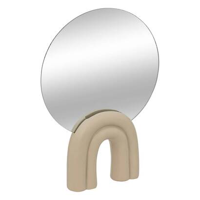Espejo de pie "wavy bliss" blanco, h.36 cm