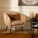 Sillón "Solaro" Terciopelo, Beige Beige