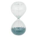 Juego de 3 relojes de arena con soporte de madera Vidrio, H.10/12/14 cm Multicolor