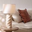 Lámpara de mesa "Noly" Cerámica, Beige, H.44 cm Beige