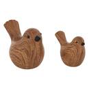 Juego de 2 pájaros "Family Corner" Marrón, L.14,5/10,5 cm Marrón