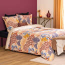 Juego de cama de 3 piezas estampado "Walaa" Beige, 240x220 cm Beige