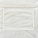 Manta con capucha de franela con mangas "Teddy" Blanco, Talla única Blanco