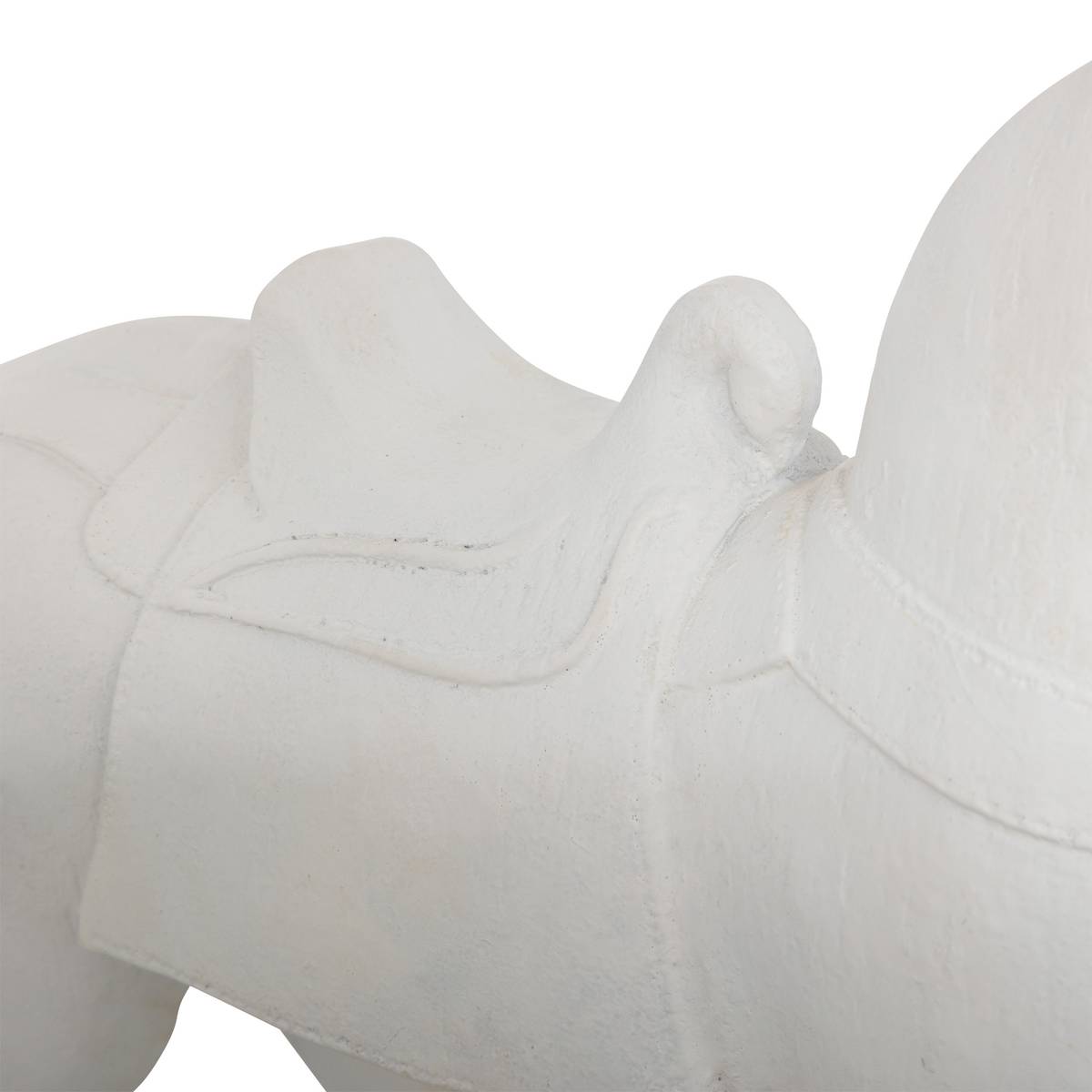 Estatua de caballo "Pequeña cabaña" Blanco, H.35 cm Blanco