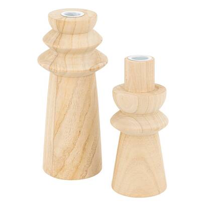 Juego de 2 candelabros "uma" h.23,5 cm