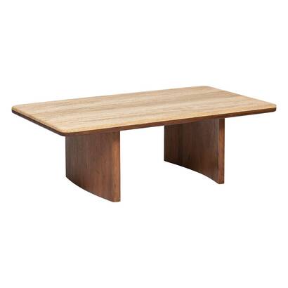Mesa de centro "jivan" travertino, 120x70 cm