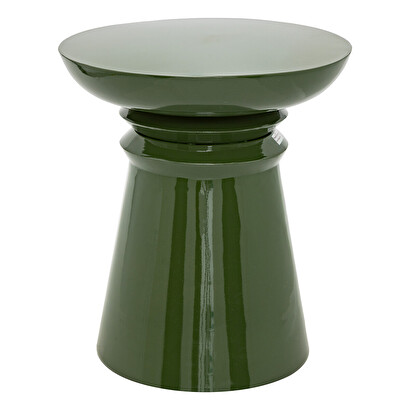 Mesa auxiliar t&oacute;tem "jaya" verde, d.38 cm