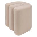 Puf de terciopelo "Bolan" Beige, 40x40 cm Beige