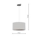 Lámpara colgante "Tina" con lazo Blanco, D.37 cm Blanco