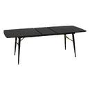 Mesa de comedor extensible "Aubrey" Negro, 180x220 cm Negro