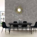 Mesa de comedor extensible "Aubrey" Negro, 180x220 cm Negro
