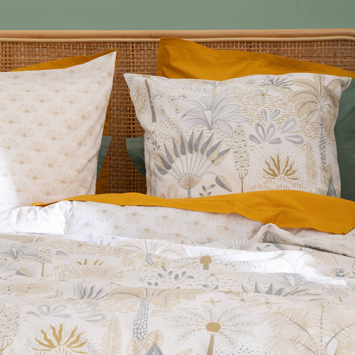 Juego de cama estampado "Sonie" Blanco, 240x220 cm Blanco