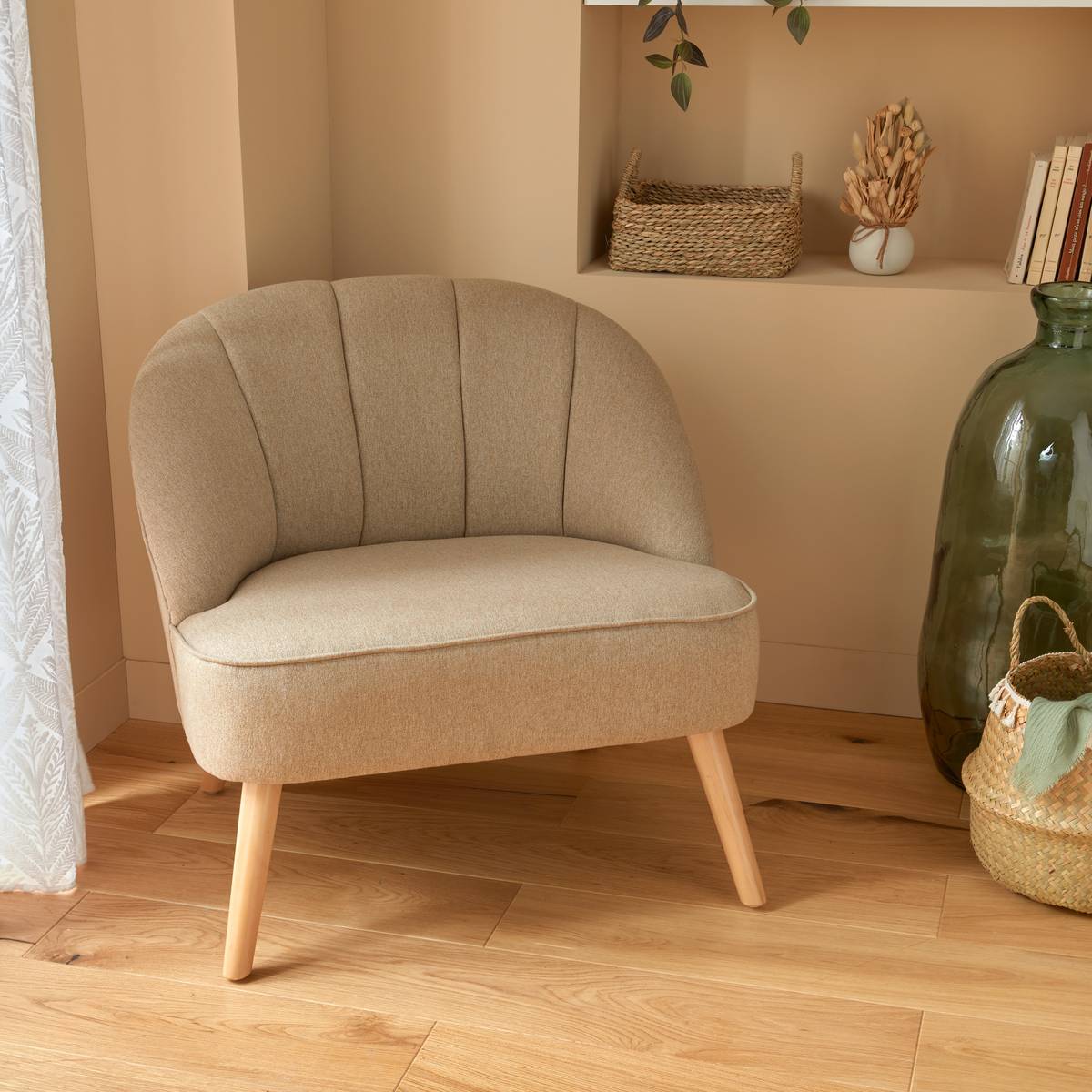 Sillón "Naova" Beige, 1 plaza Beige