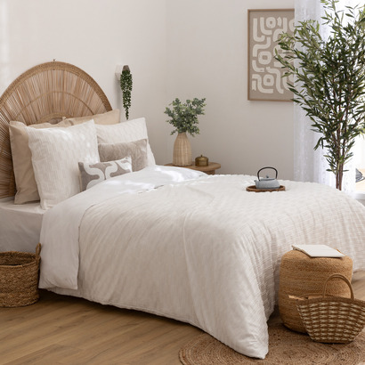 Juego de cama de 3 piezas "edie" jacquard, blanco, 260x240 cm