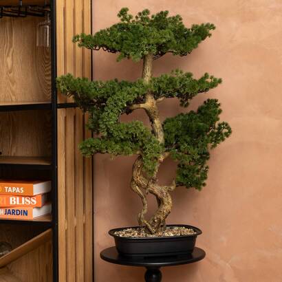 Bons&aacute;i artificial en maceta "polin" maceta de cer&aacute;mica, h.86 cm