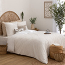 Juego de cama de 3 piezas "Edie" Jacquard, Blanco, 260x240 cm Blanco