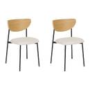 Juego de 2 sillas "Jaisa" Beige, 1 plaza Beige