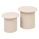 2 mesas nido "Eino" Beige, 40x40x38 cm Beige