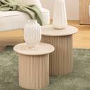 2 mesas nido "Eino" Beige, 40x40x38 cm Beige