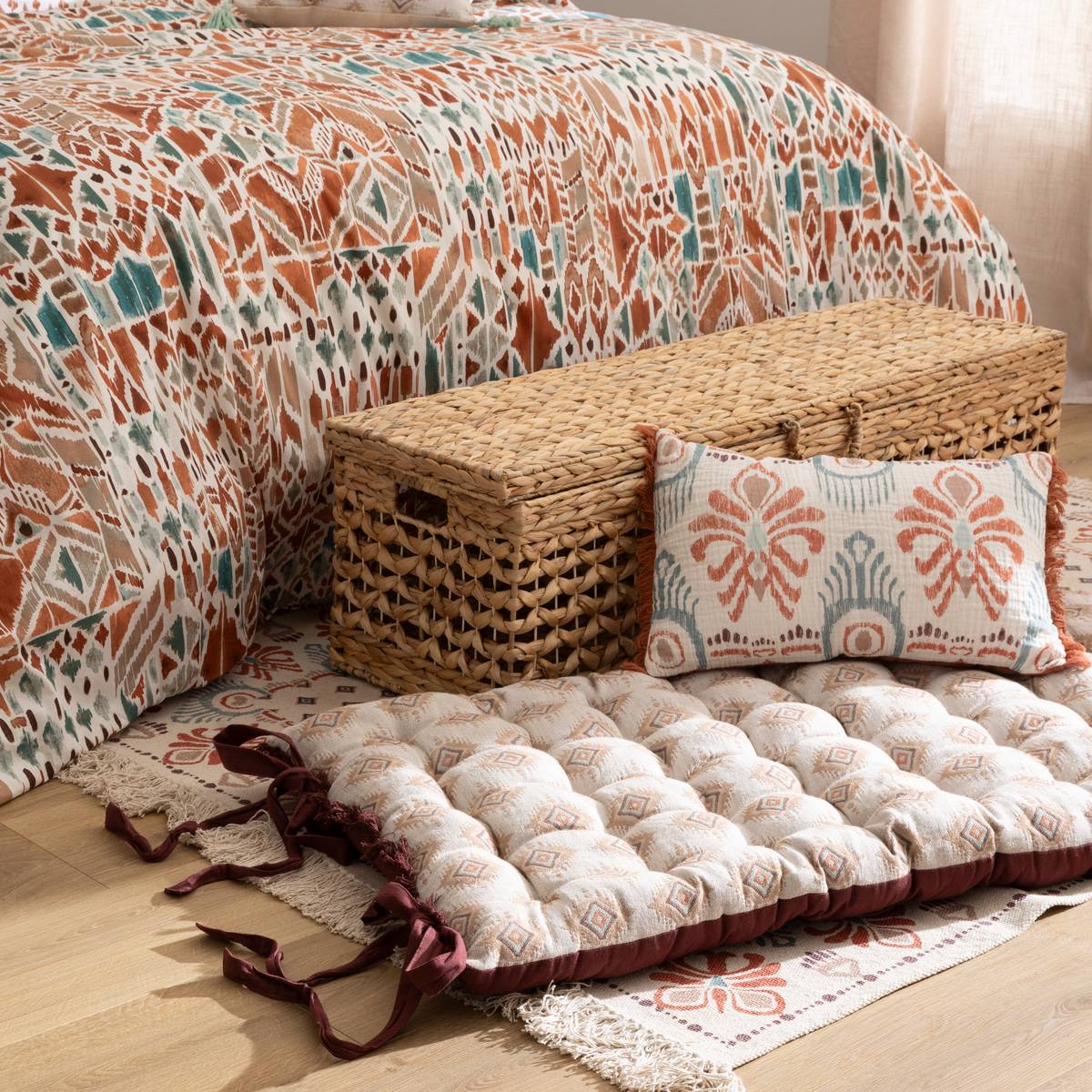 Banqueta de pie de cama &laquo;Maura&raquo; Jacinto, Beige, L.104 cm Beige