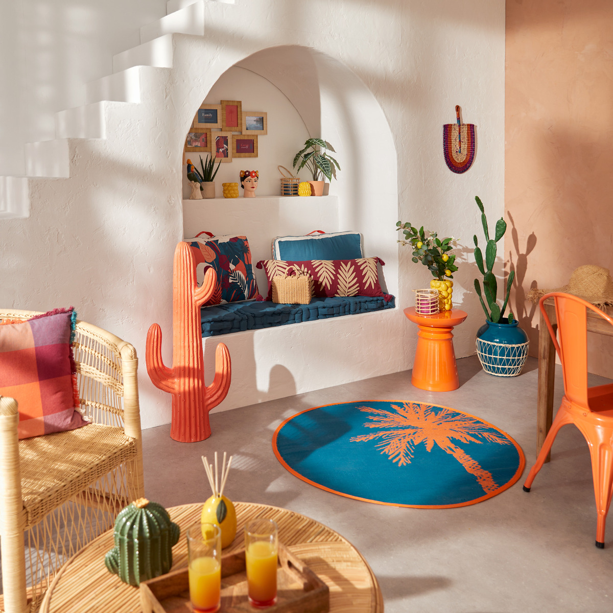 Decoración de exterior para colocar cactus "Milo"