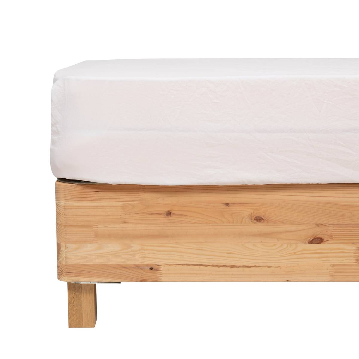 Sábana ajustable "Priscia" Blanco, 140x190 cm Blanco