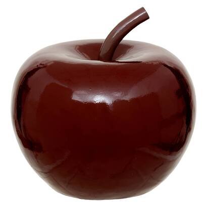 Decoraci&oacute;n exterior para colocar manzana "glossy" resina, rojo rub&iacute;, d. 26 cm