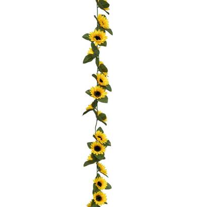 Guirnalda de girasoles artificiales "naki" amarillo, h.180 cm