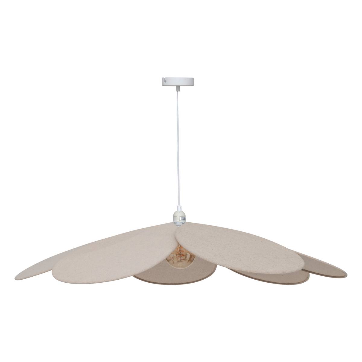 Suspensión de pétalos "Naya" Beige, Ø 100 cm Beige