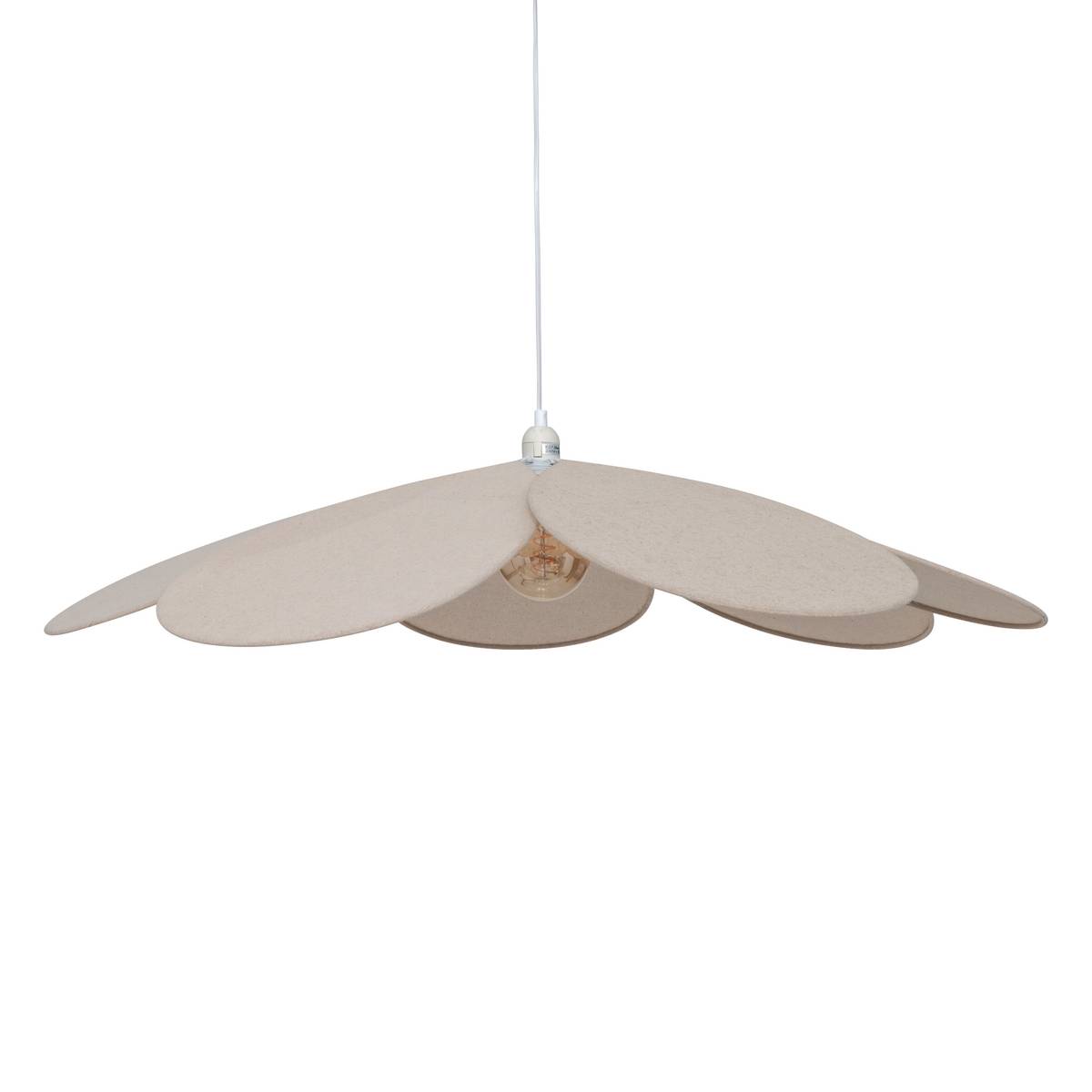 Suspensión de pétalos "Naya" Beige, Ø 100 cm Beige